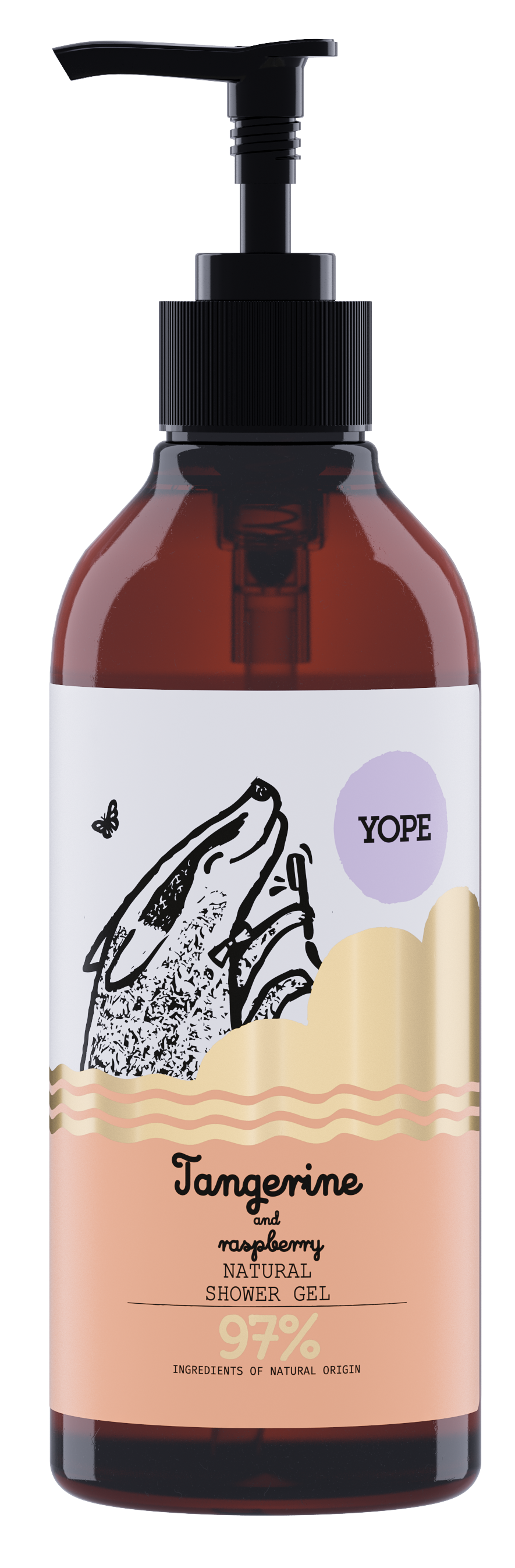 YOPE Shower Gel Tangerine & Raspberry 400 ml
