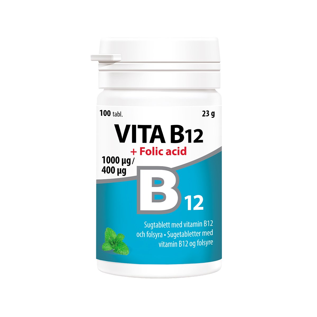 Vita B12 + Folsyra 1000 ug/400 ug 100 tabletter