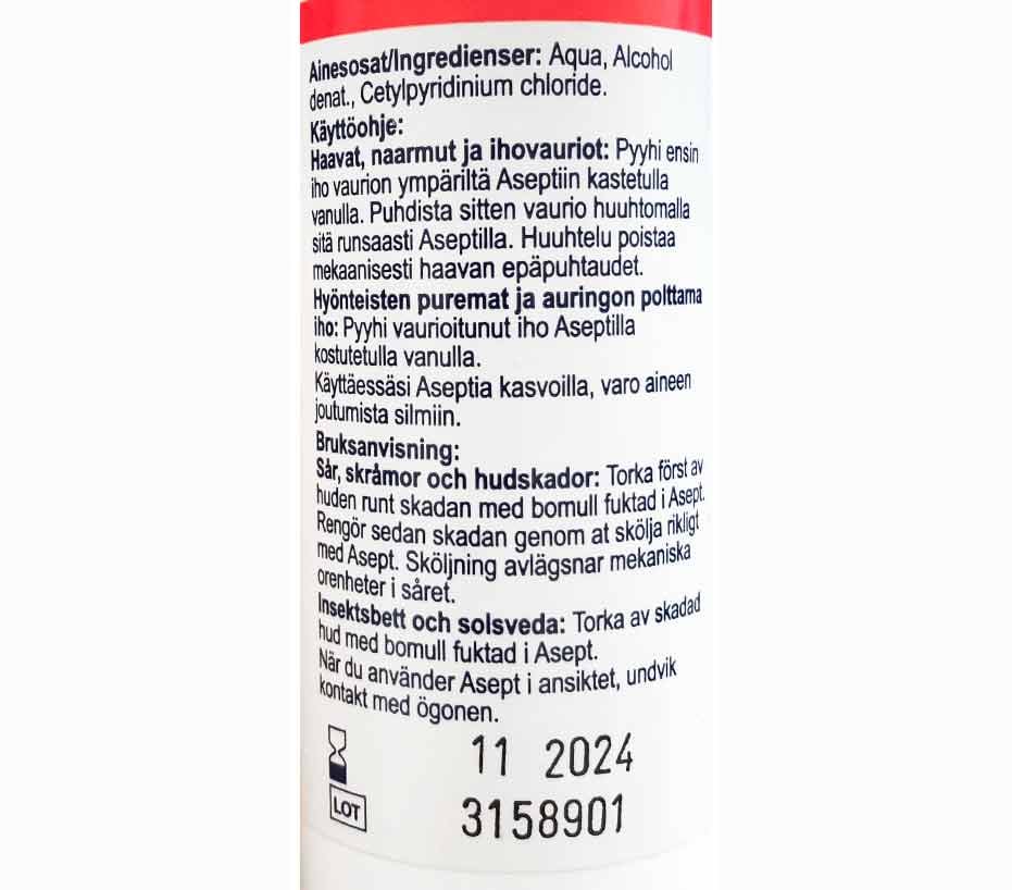 Asept Multifunktionell Antiseptisk Spray 100 ml