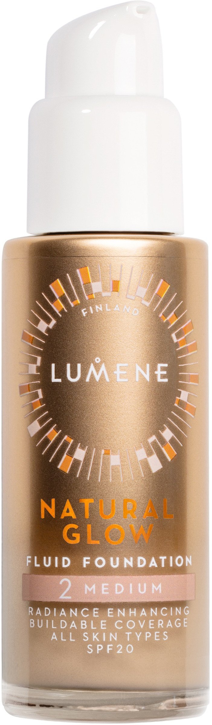 Lumene Natural Glow Fluid Foundation SPF20 2 Medium 30 ml