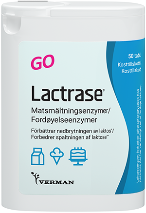 Verman Lactrase GO Laktasenzym 50 tabletter
