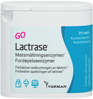 Verman Lactrase GO Laktasenzym 25 tabletter