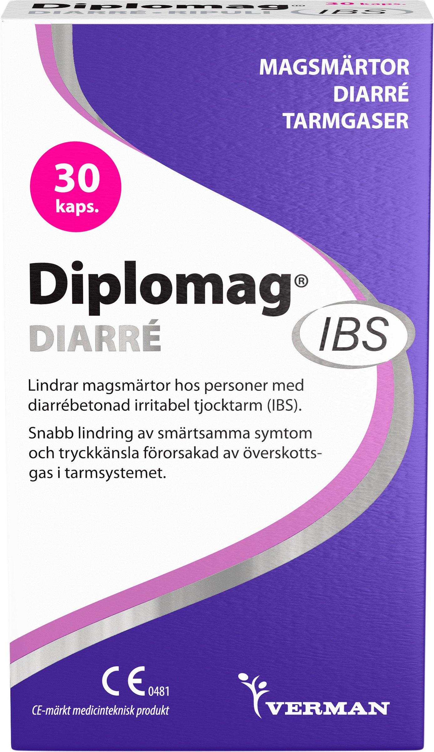 Diplomag IBS Diarré 30 kapslar