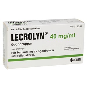 Lecrolyn Ögondroppar Endosbehållare 40 mg/ml 60 x 0,2 ml