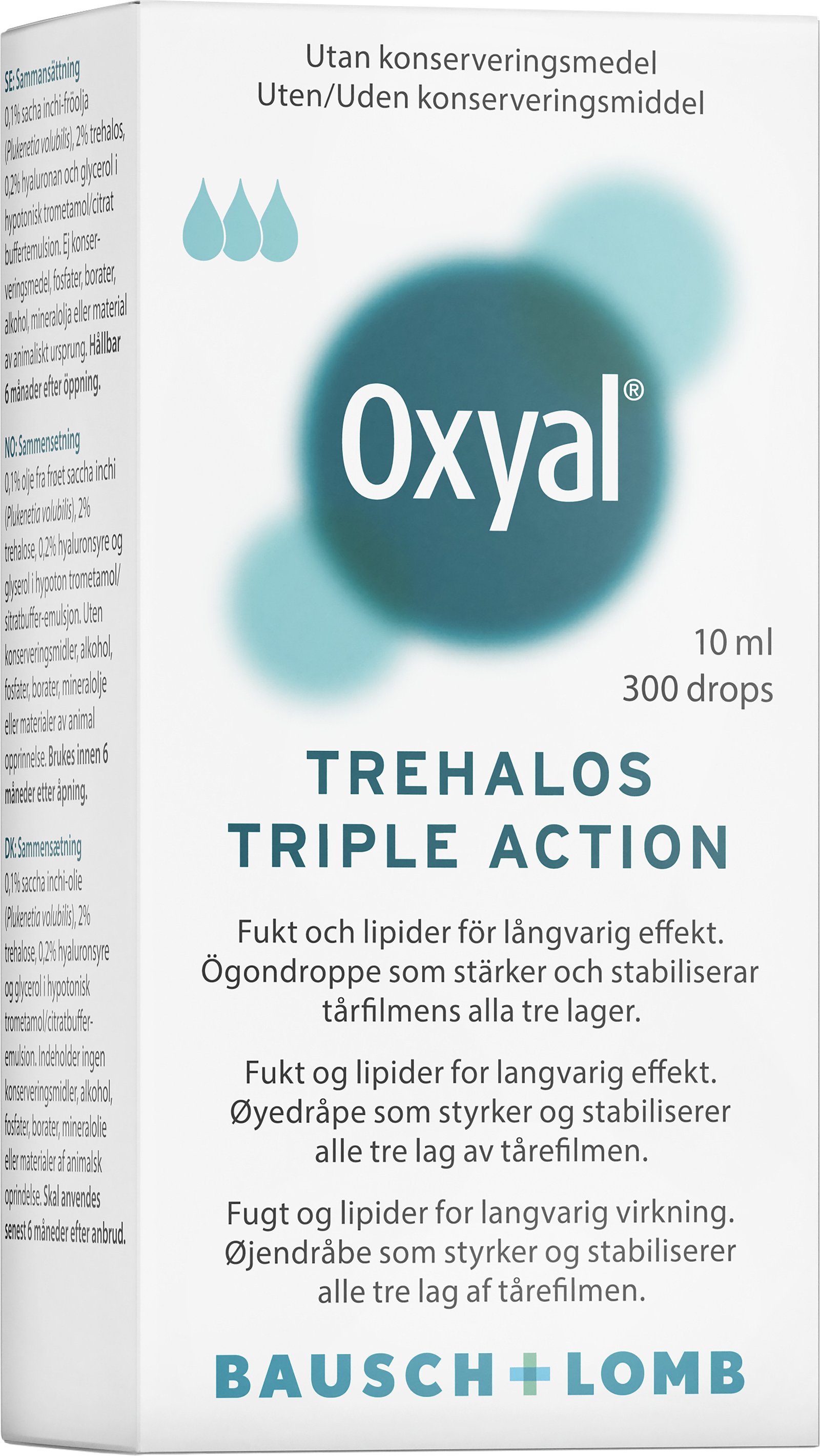 Oxyal Trehalos Tripple Action Ögondroppar 10 ml