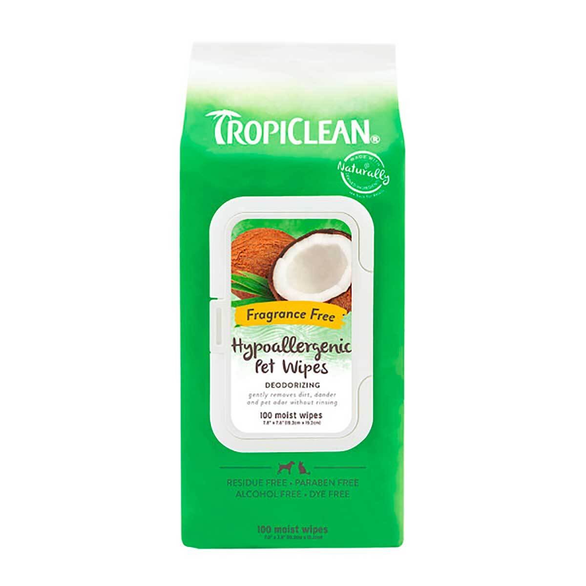 TropiClean Hypo Allergenic Wipes 100 st
