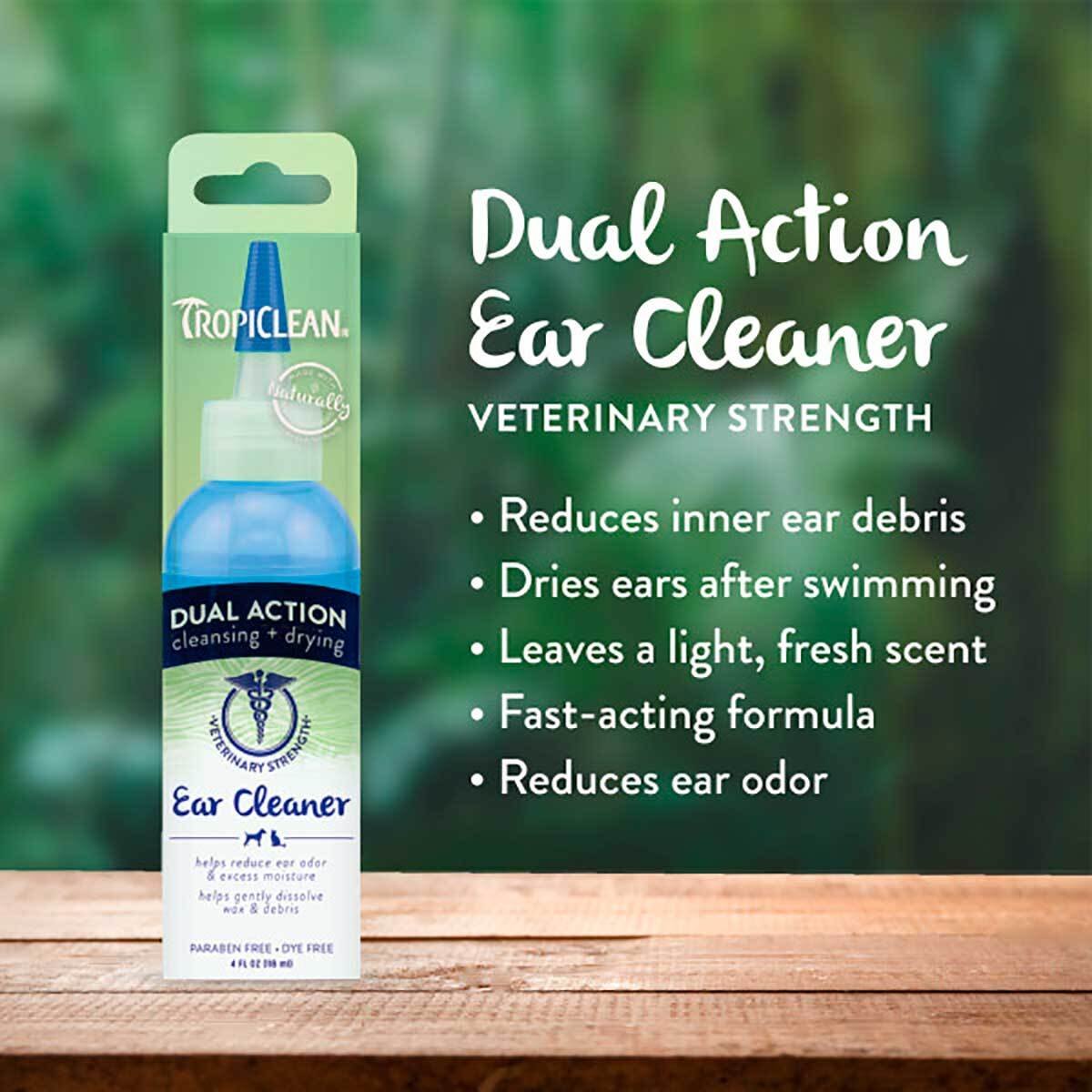 TropiClean Dual Action Ear Cleaner 118 ml