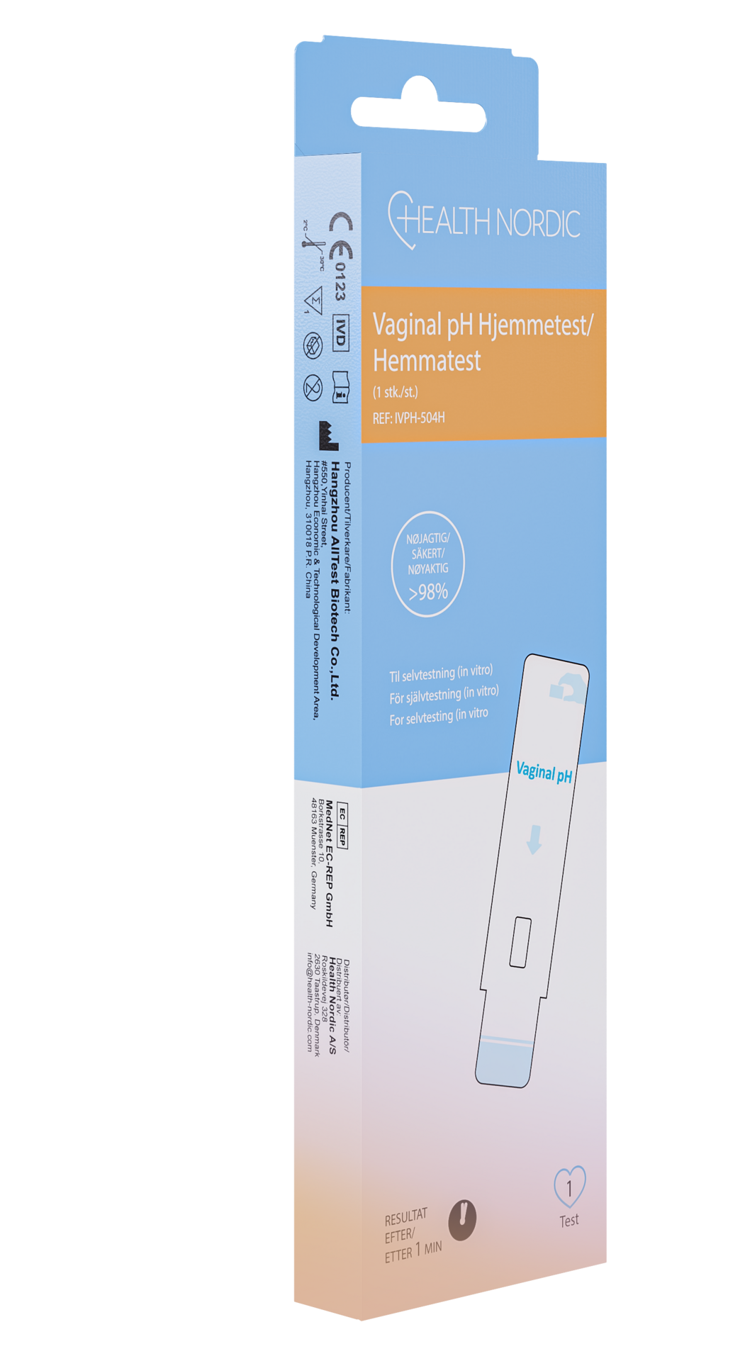 Health Nordic Vaginal pH Hemtest 1 st