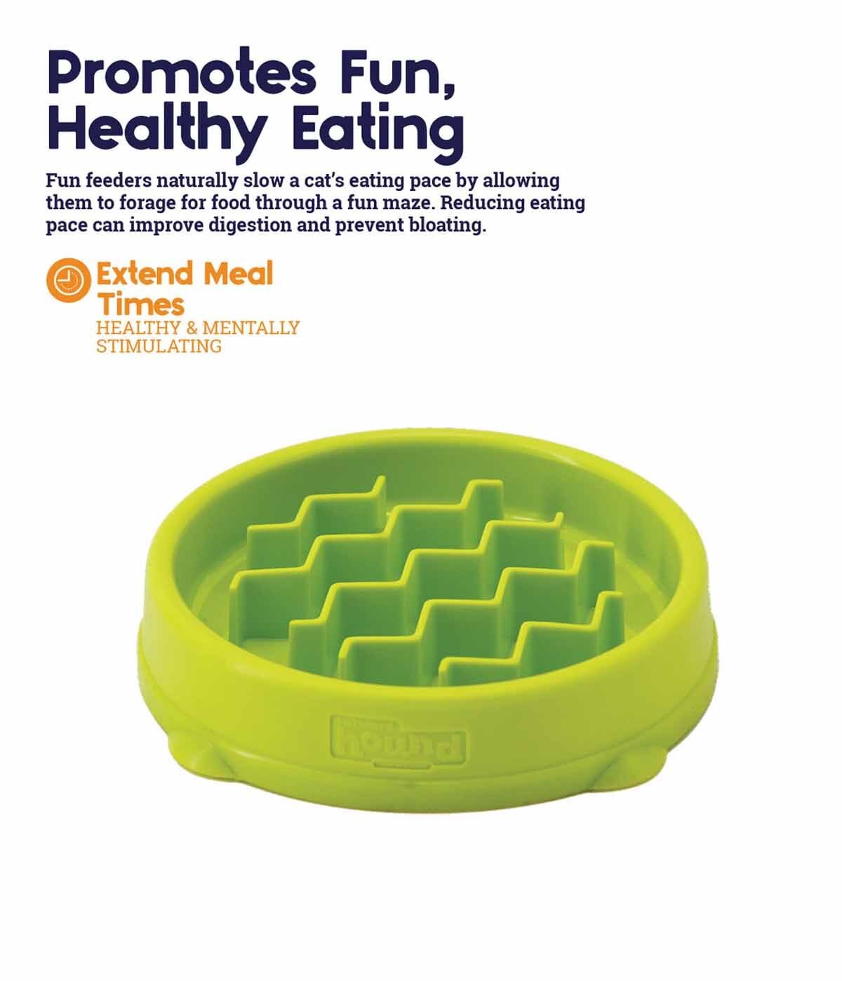 Nina Ottosson Petstages Kitty Slow Feeder Green 14 cm