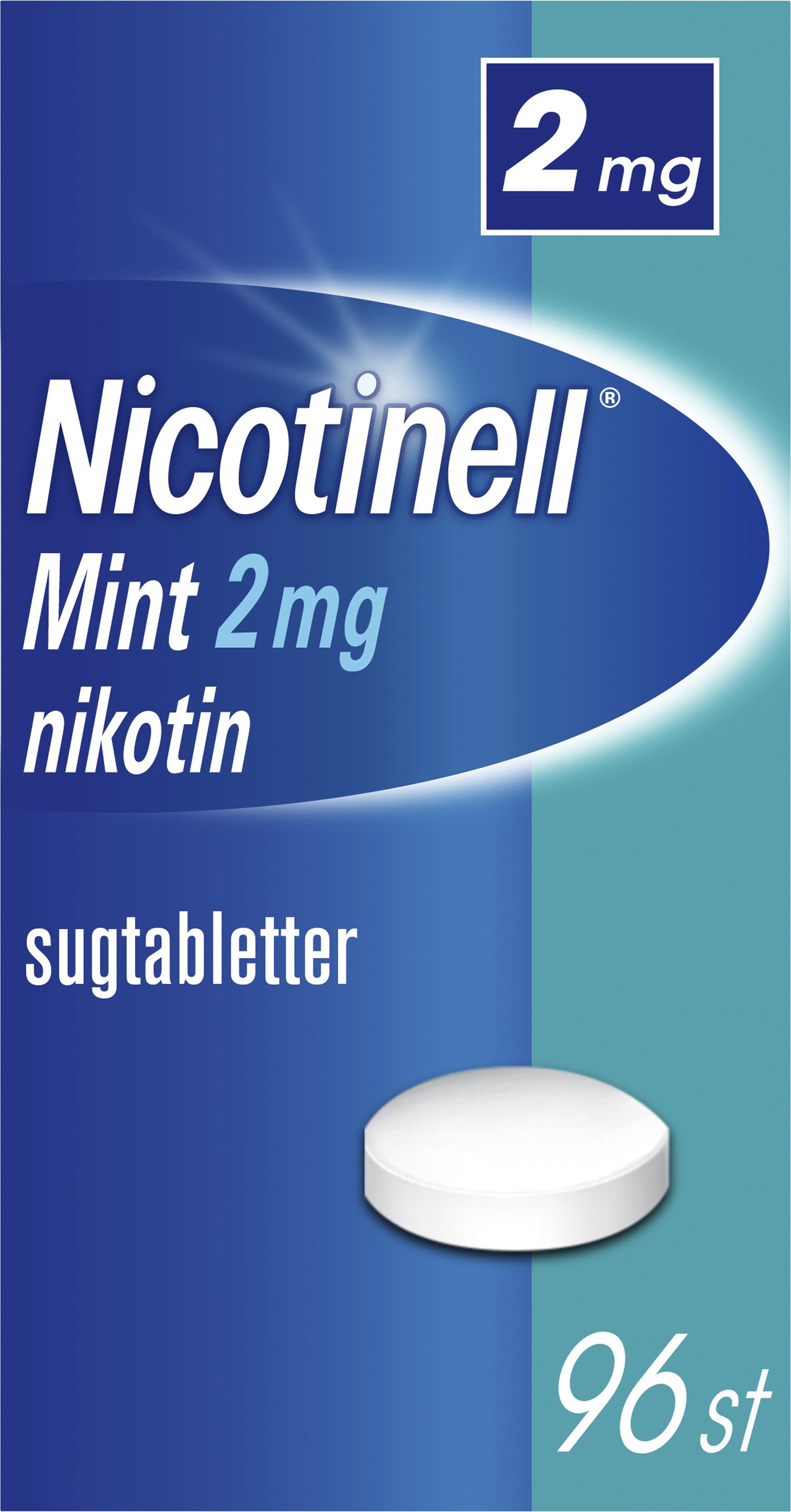 Nicotinell Mint 2 mg Nikotin Komprimerade Sugtabletter 96 st