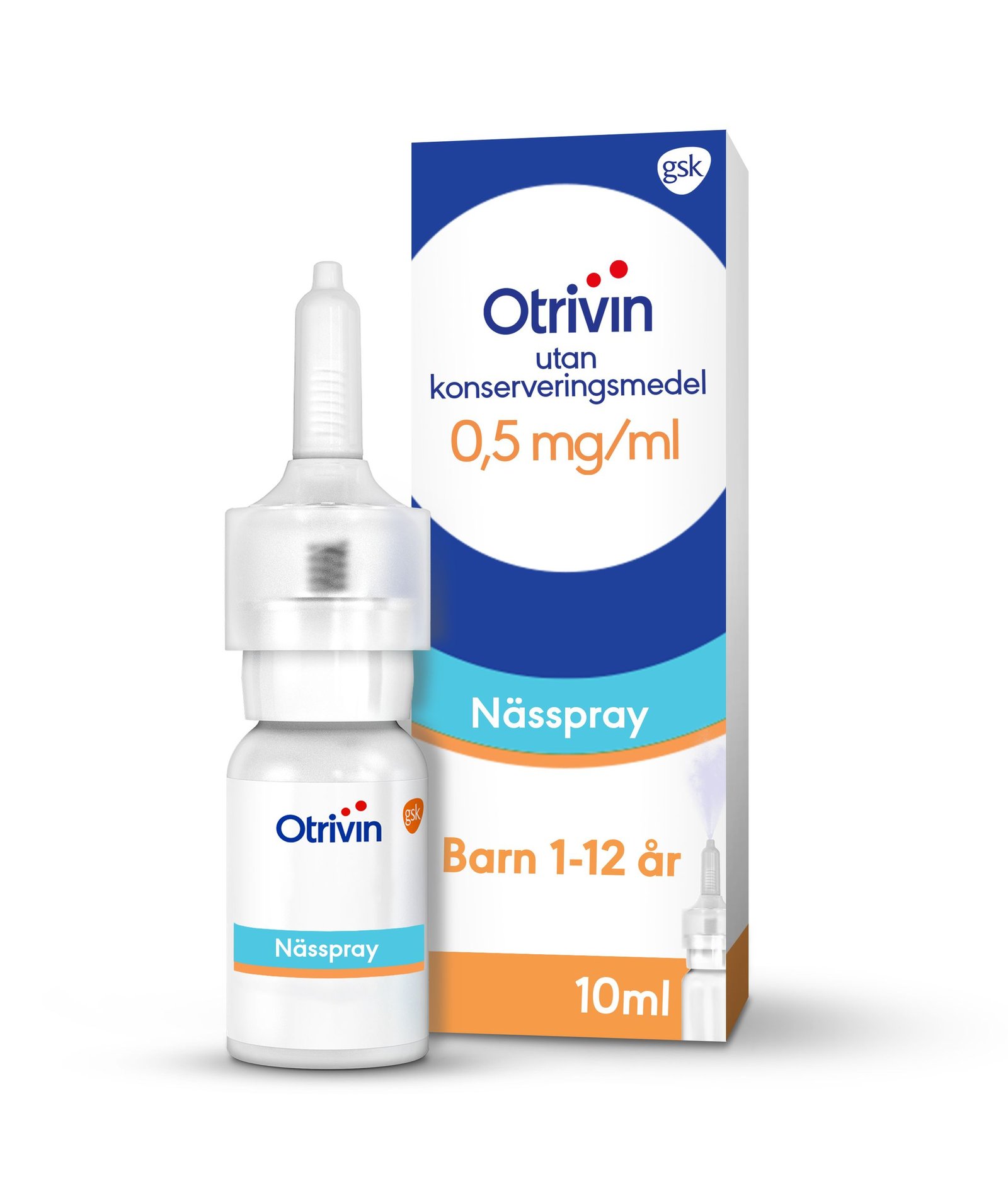 Otrivin Nässpray Barn 0,5mg/ml Utan Konserveringsmedel 10 ml