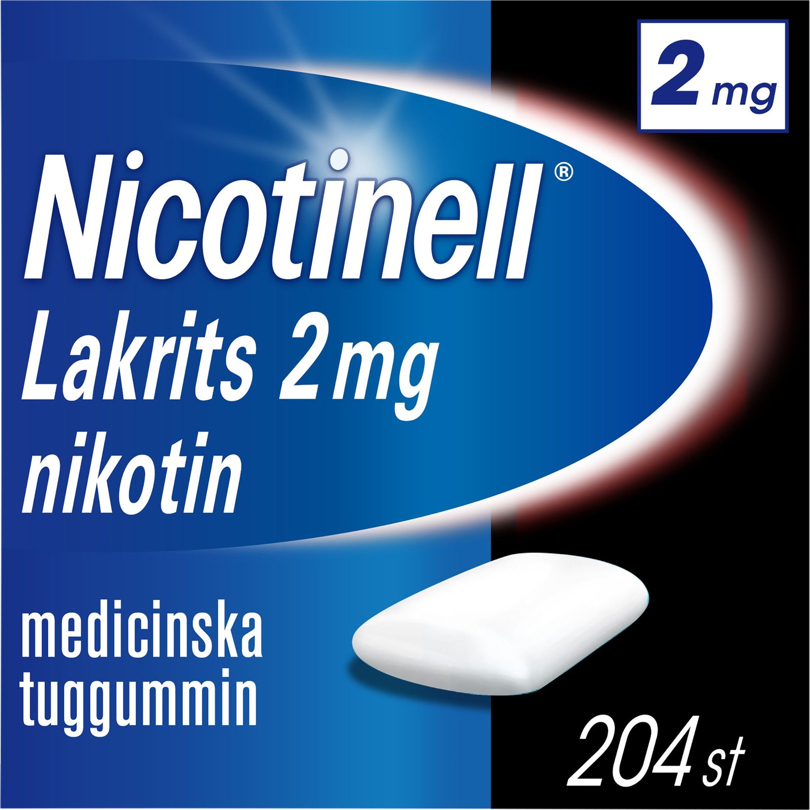 Nicotinell Lakrits 2mg Nikotin Medicinska tuggummin 204 st