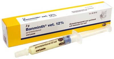 Banminth Vet. 12% oral pasta, 1x3g