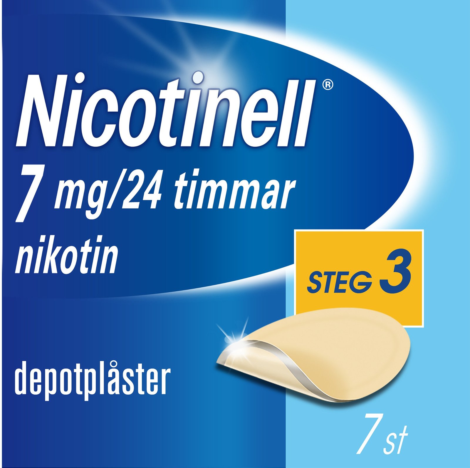 Nicotinell Nikotinplåster 7 mg/24 timmar Depotplåster 7 st