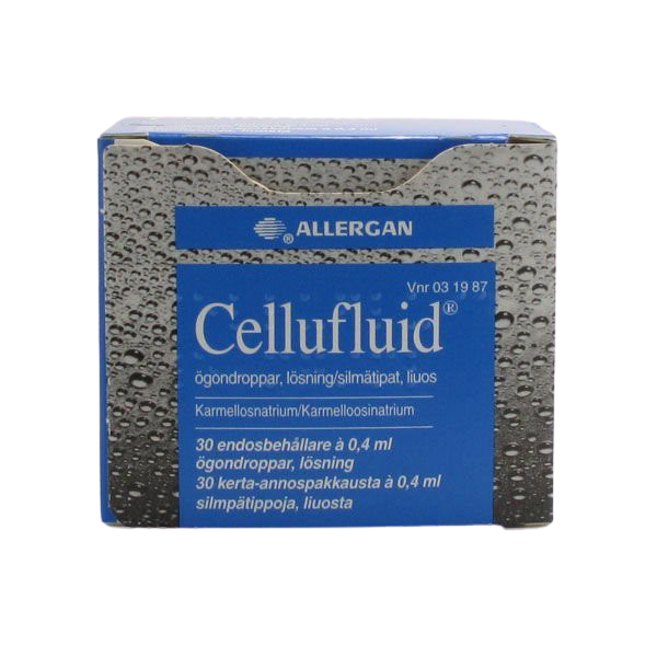 Cellufluid Ögondroppar Lösning Endosbehållare 30 x 0,4 ml