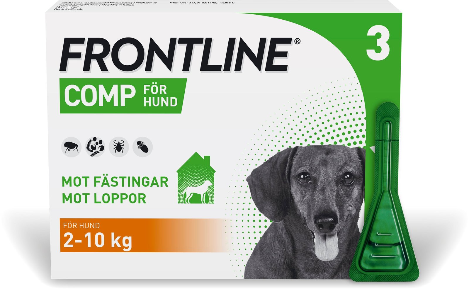 Frontline Comp Spot-on Lösning 67mg/60,3mg 3 x 0,67 ml