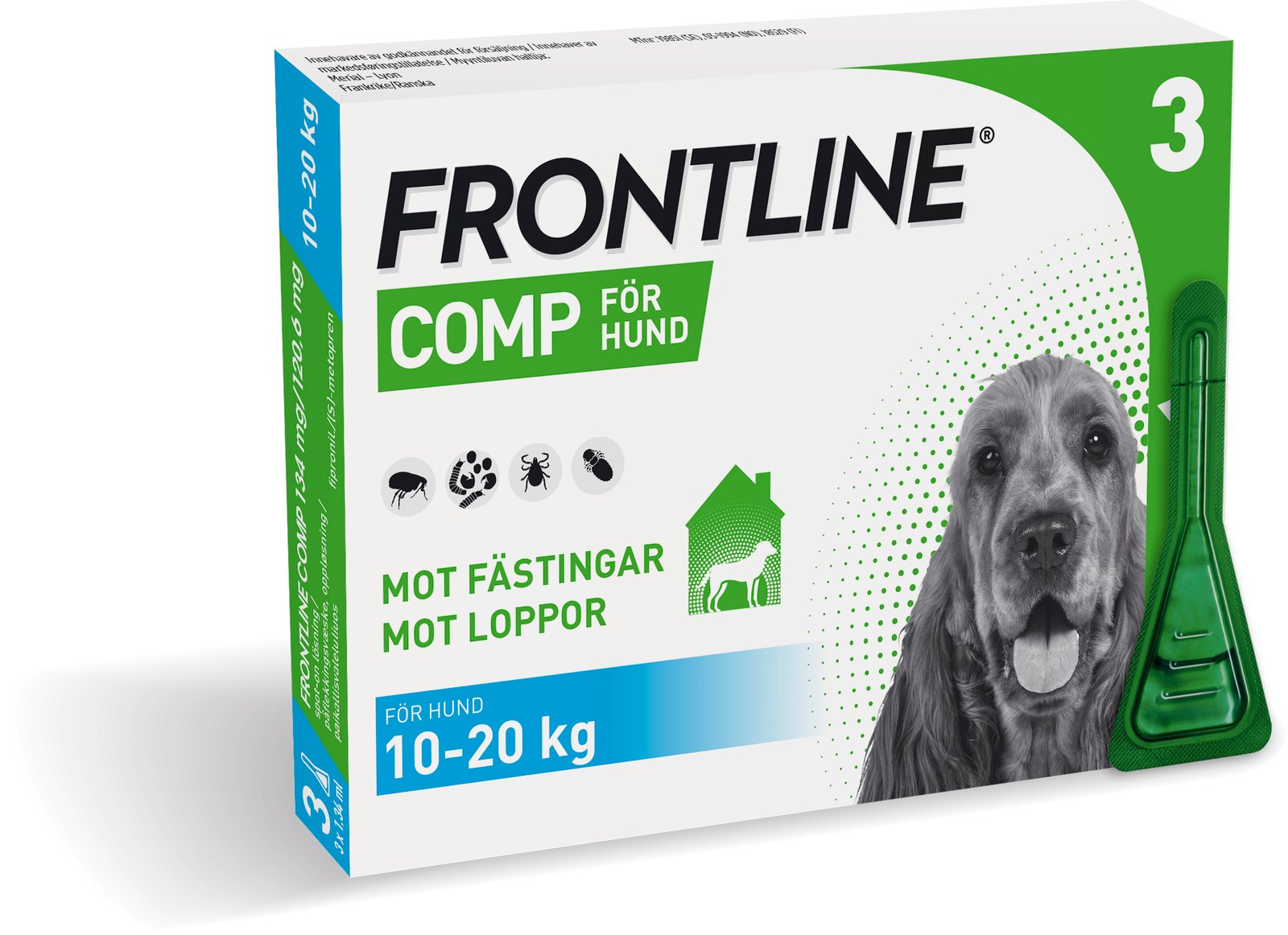 Köp Frontline Comp Spot-on Lösning 134 mg/120,6 mg 3 x 1,34 | Apohem