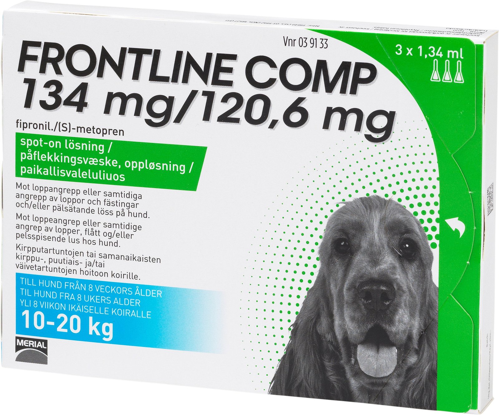 Frontline Comp Spot-on Lösning 134 mg/120,6 mg 3 x 1,34 ml