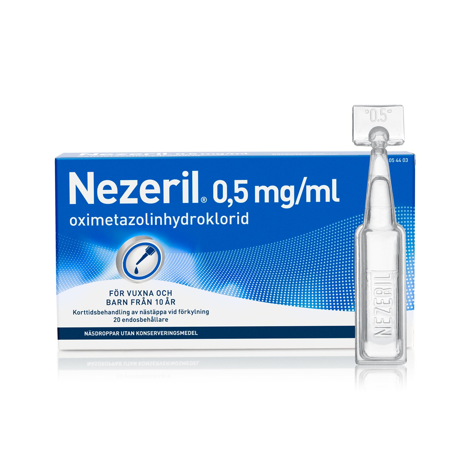 Nezeril 0,5 mg/ml näsdroppar 20 st (utan konserveringsmedel)