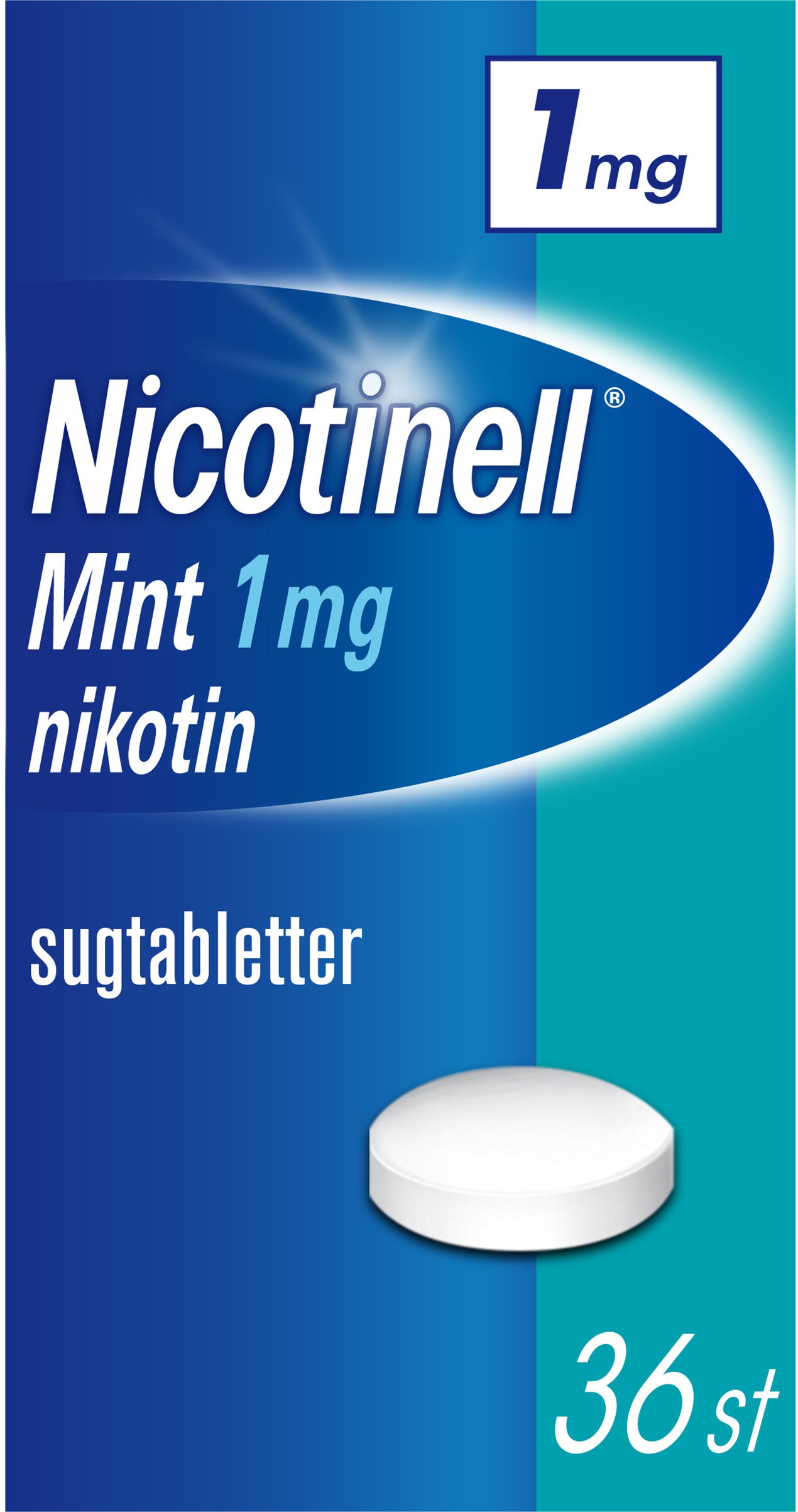 Nicotinell Mint 1 mg Nikotin Komprimerade Sugtabletter 36 st