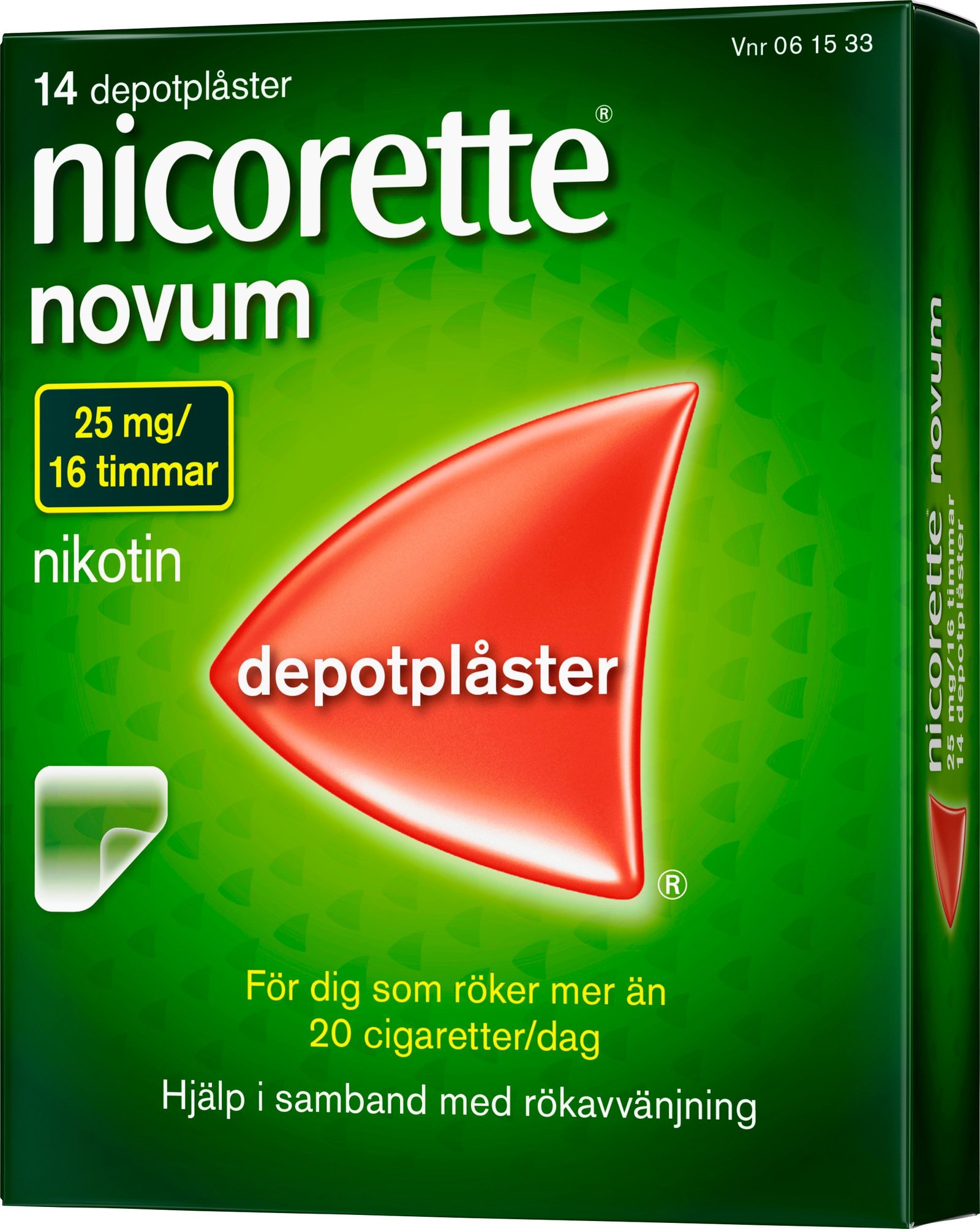Nicorette Novum Depotplåster 25 mg 14 st