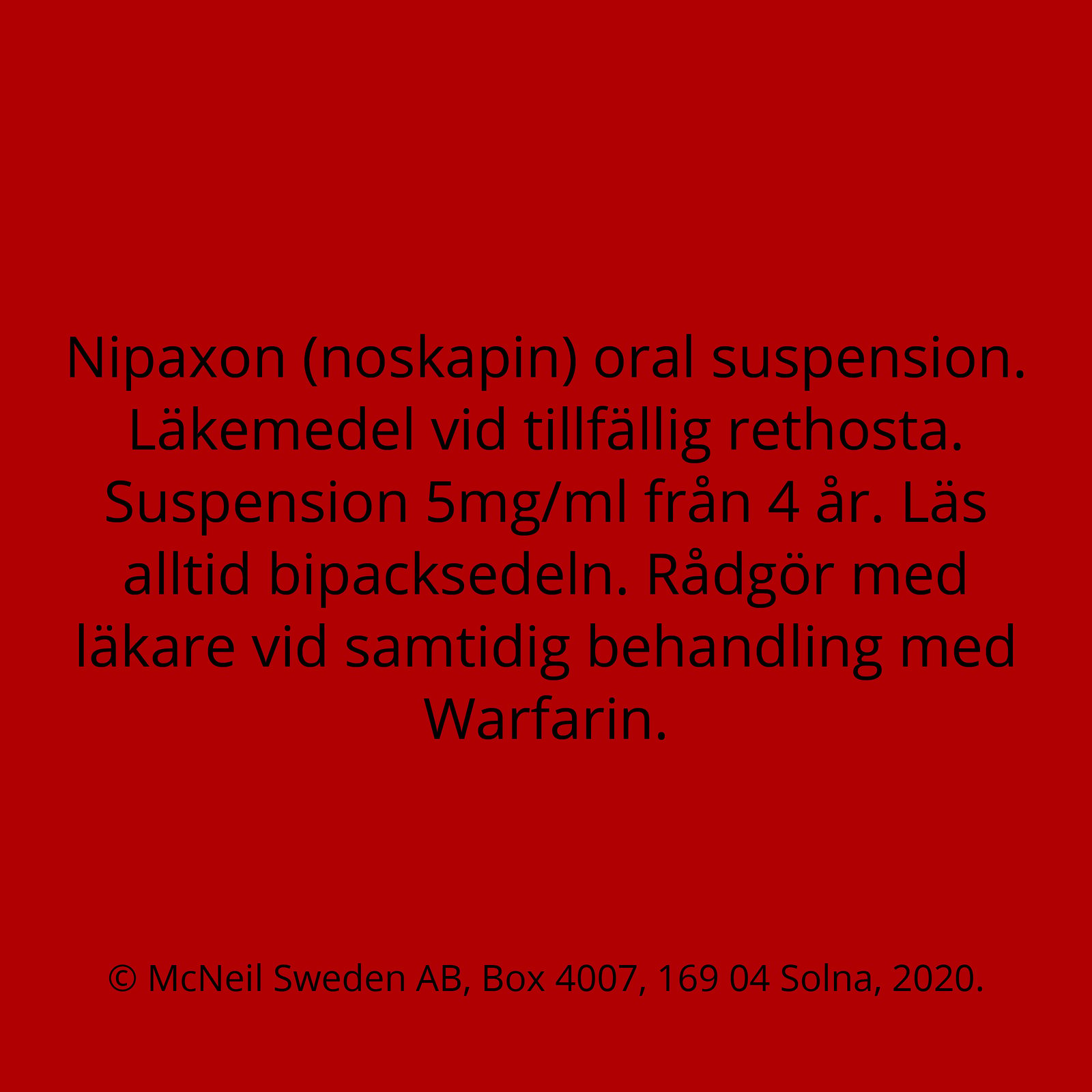 Nipaxon oral suspension 5mg/ml, 250ml