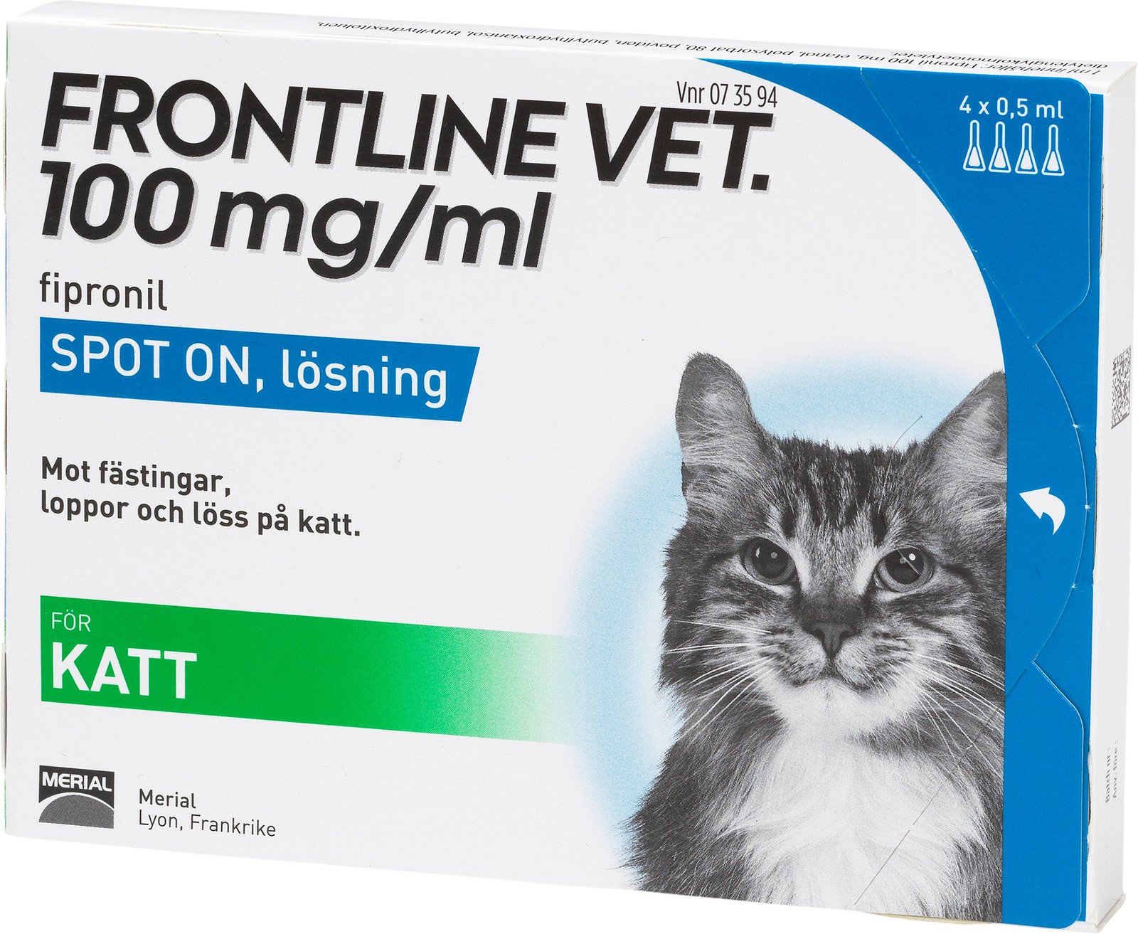 Frontline Vet 100 mg/ml Spot-on Lösning 4 x 0,5 ml