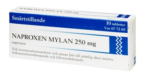 Naproxen Mylan 250 mg 10 st