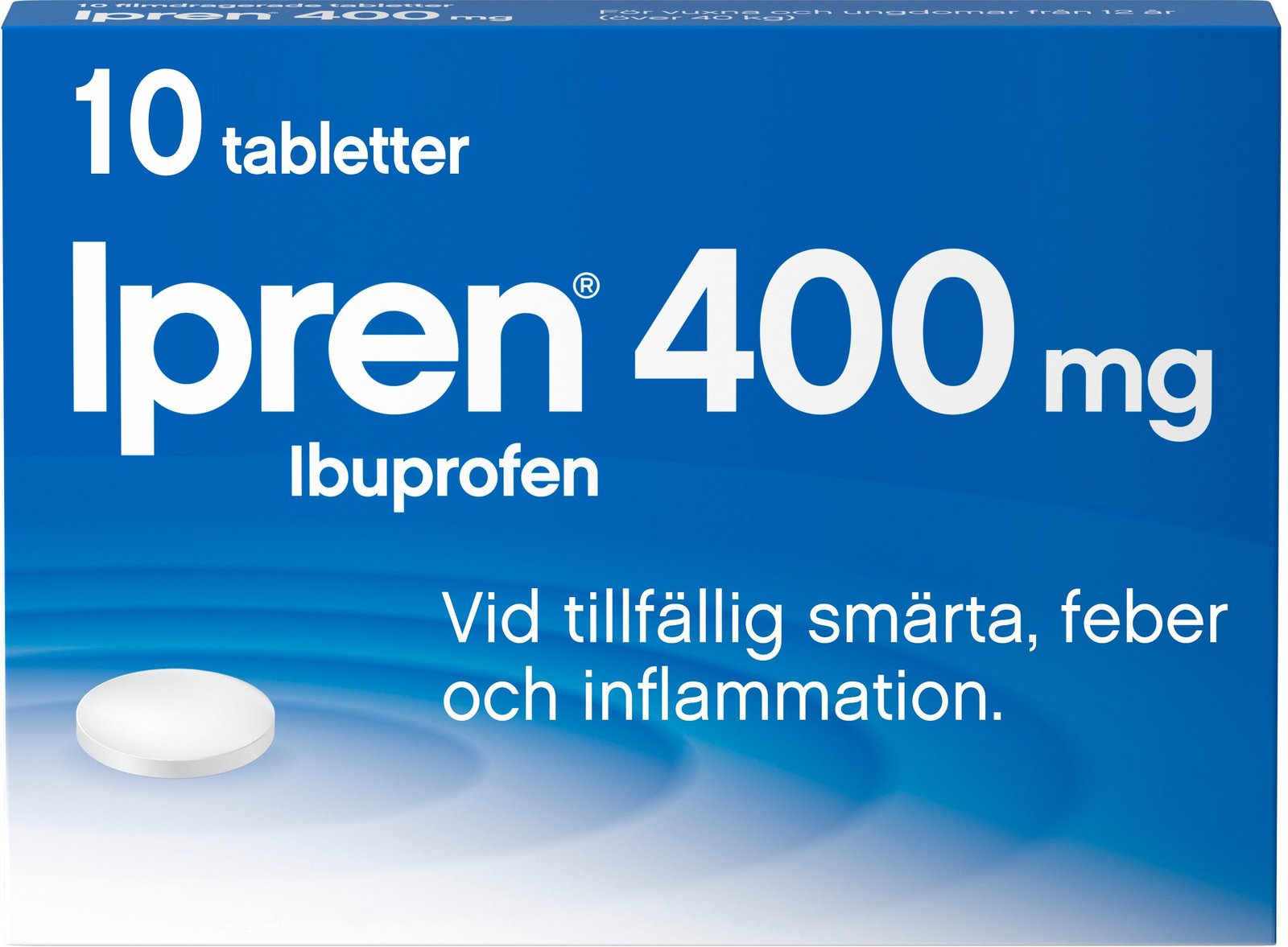Ipren 400mg Ibuprofen 10 tabletter