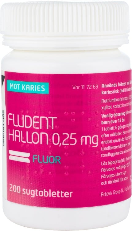Fludent Hallon 0,25 mg 200 sugtabletter