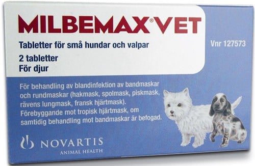 Milbemax Vet. För Små Hundar & Valpar 2 tabletter