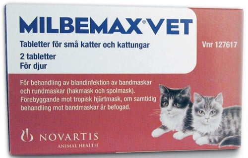 Milbemax vet. för små katter och kattungar, tabletter, 2 st