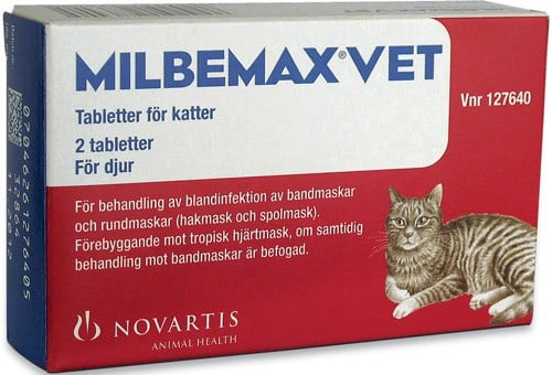 Milbemax Vet. för katter, tabletter, 2 st