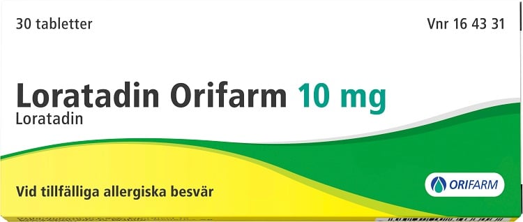 Loratadin Orifarm 10 mg Loratadin 30 tabletter