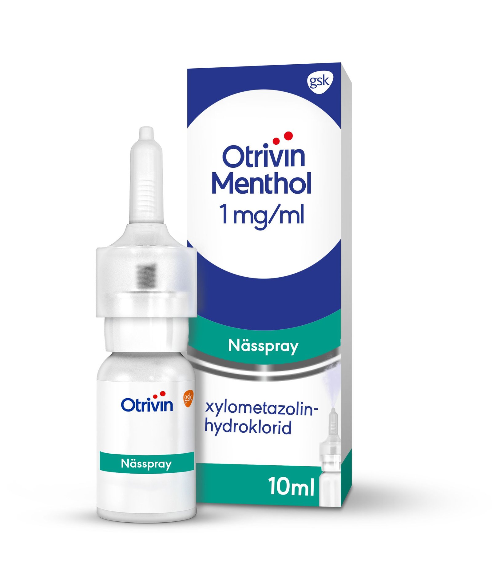 Otrivin Menthol 1mg/ml Nässpray (utan konserveringsmedel) 10ml