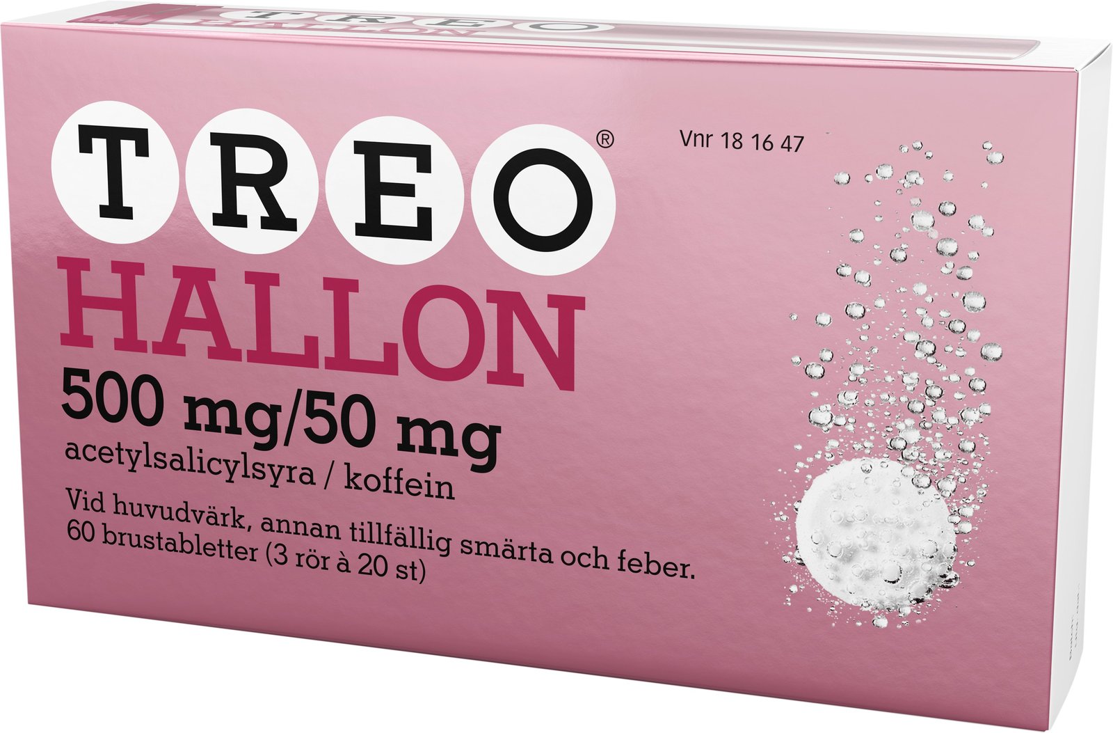 Treo Hallon, brustablett 500 mg/50 mg 3 x 20 st