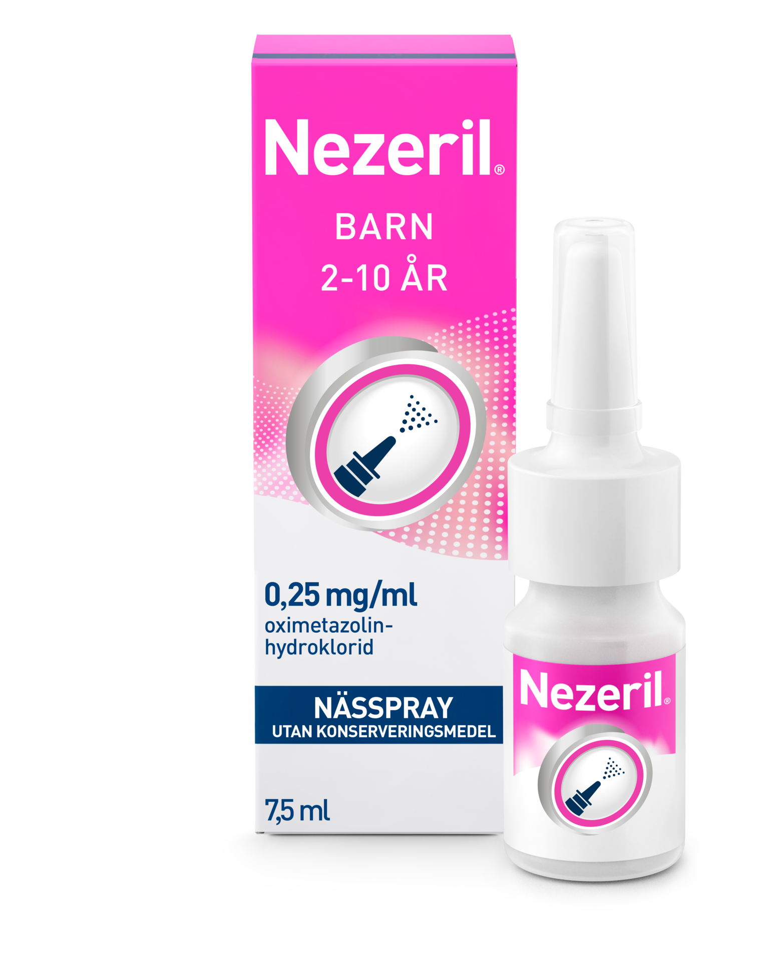 Nezeril 0,25mg/ml Nässpray (utan konserveringsmedel) 7,5 ml
