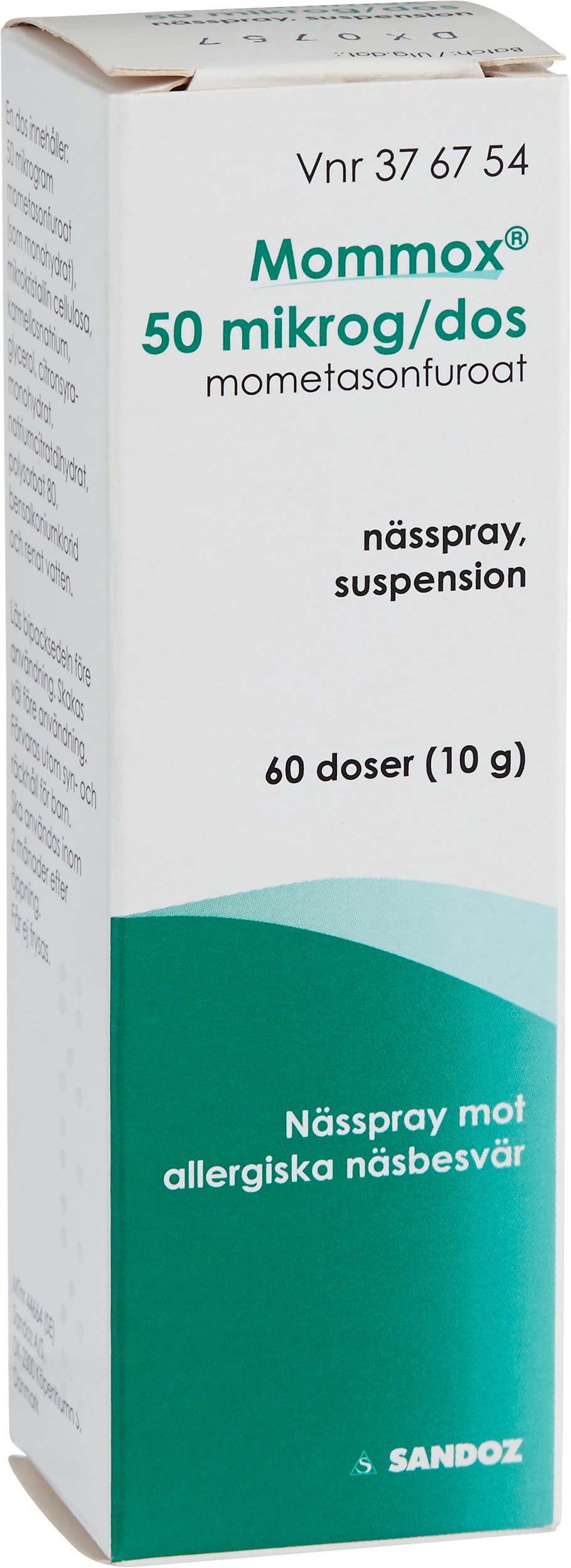 Mommox Sandoz nässpray 50 µg/dos 60 doser