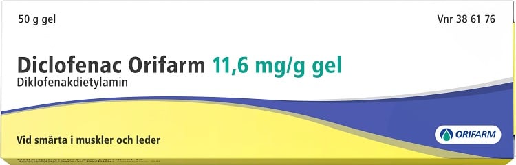 Diklofenak Orifarm Gel 11,6 mg/g 50 g