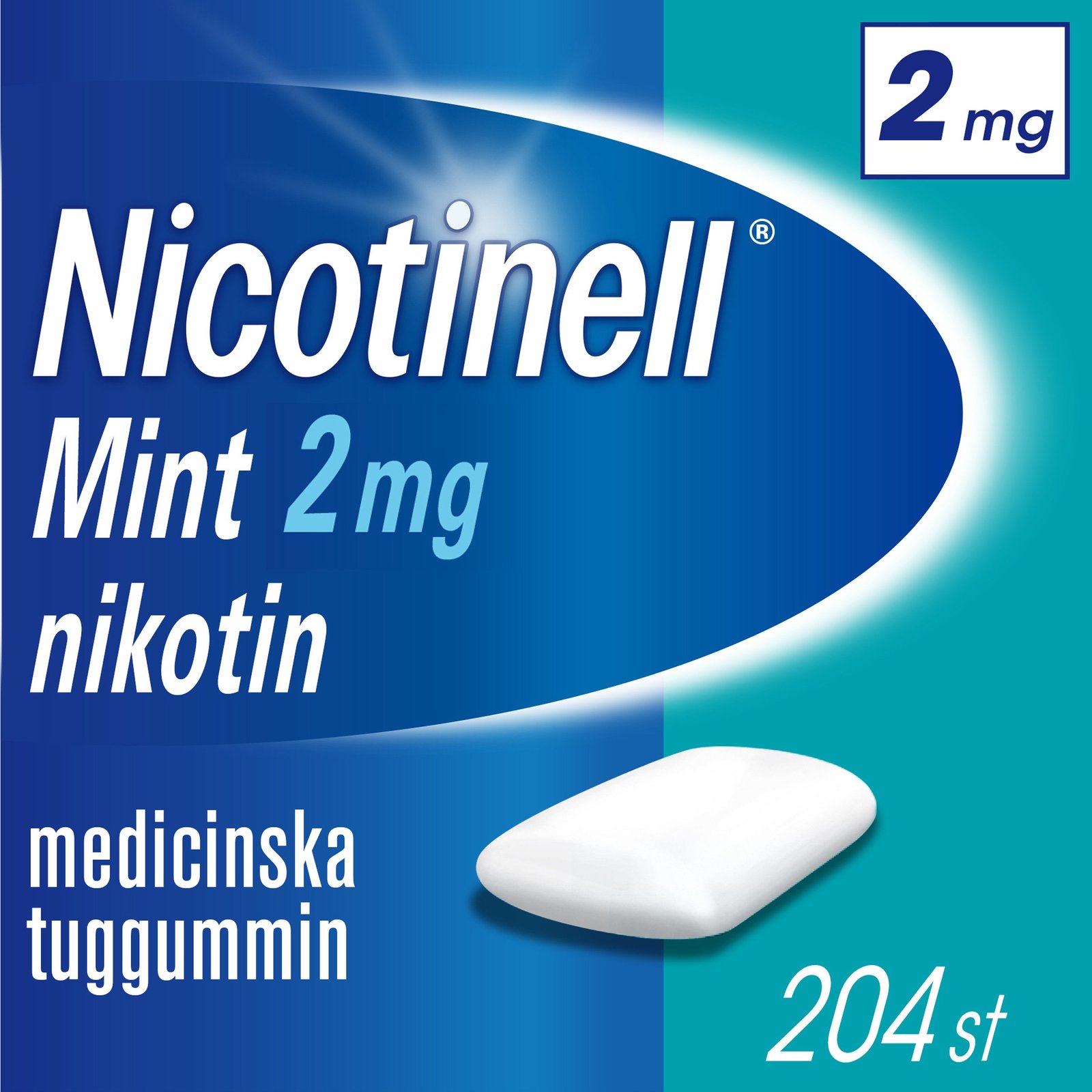 Nicotinell Mint 2mg Nikotin Medicinska tuggummin 204 st