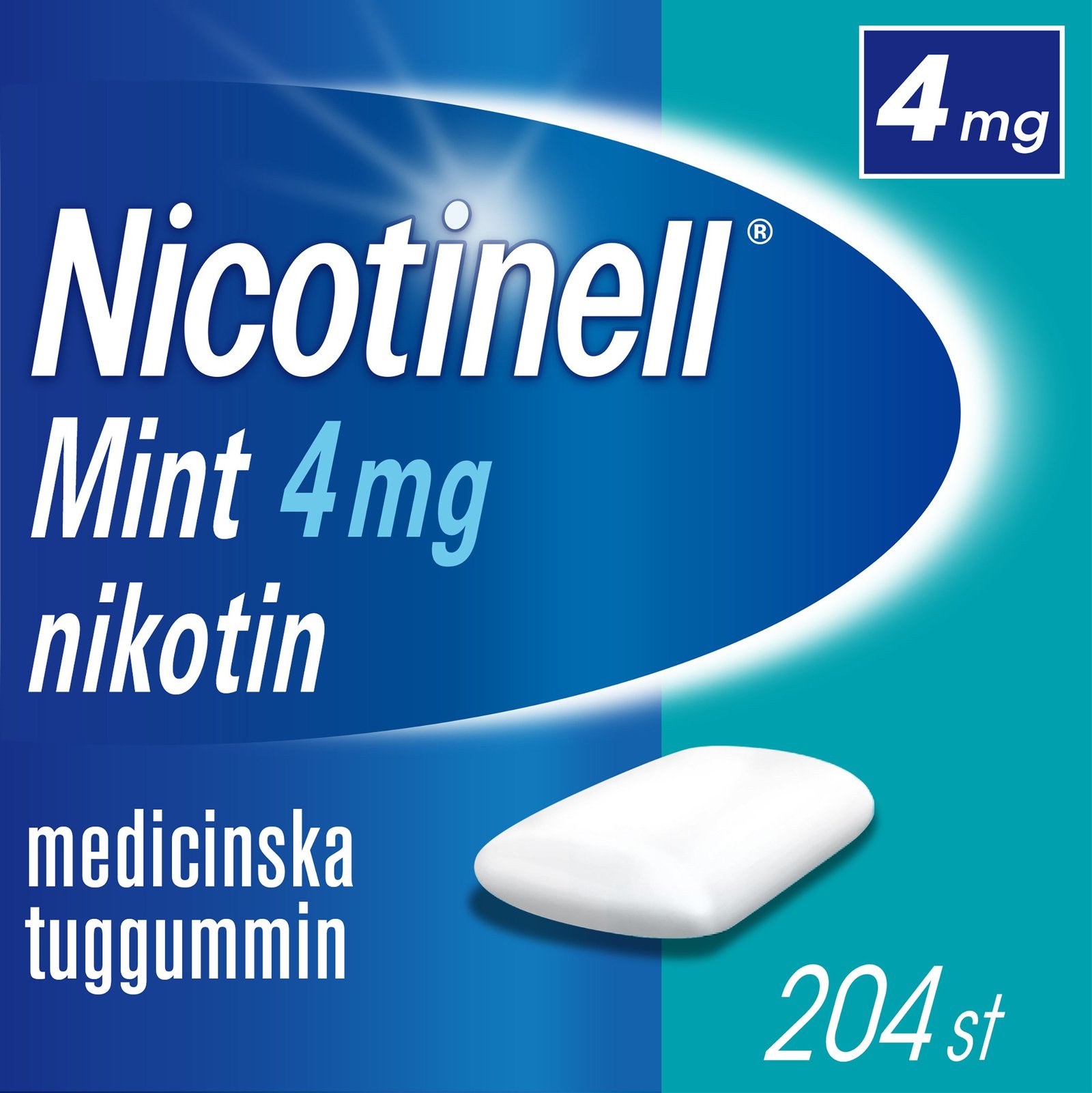 Nicotinell Mint 4mg Nikotin Medicinska tuggummin 204 st