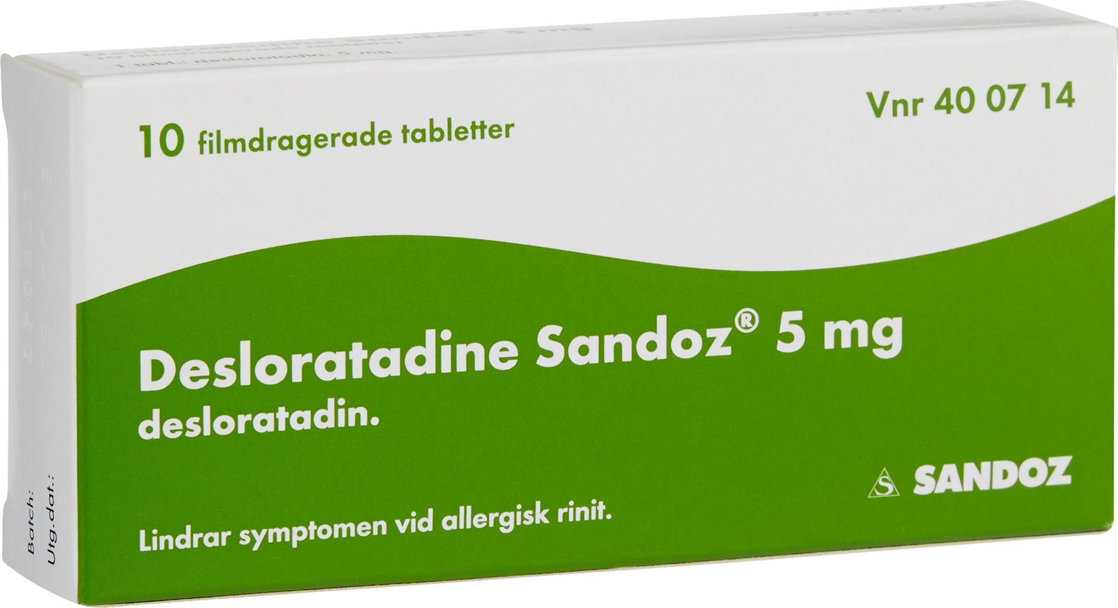 Desloratadine Sandoz 5mg 10 tabletter