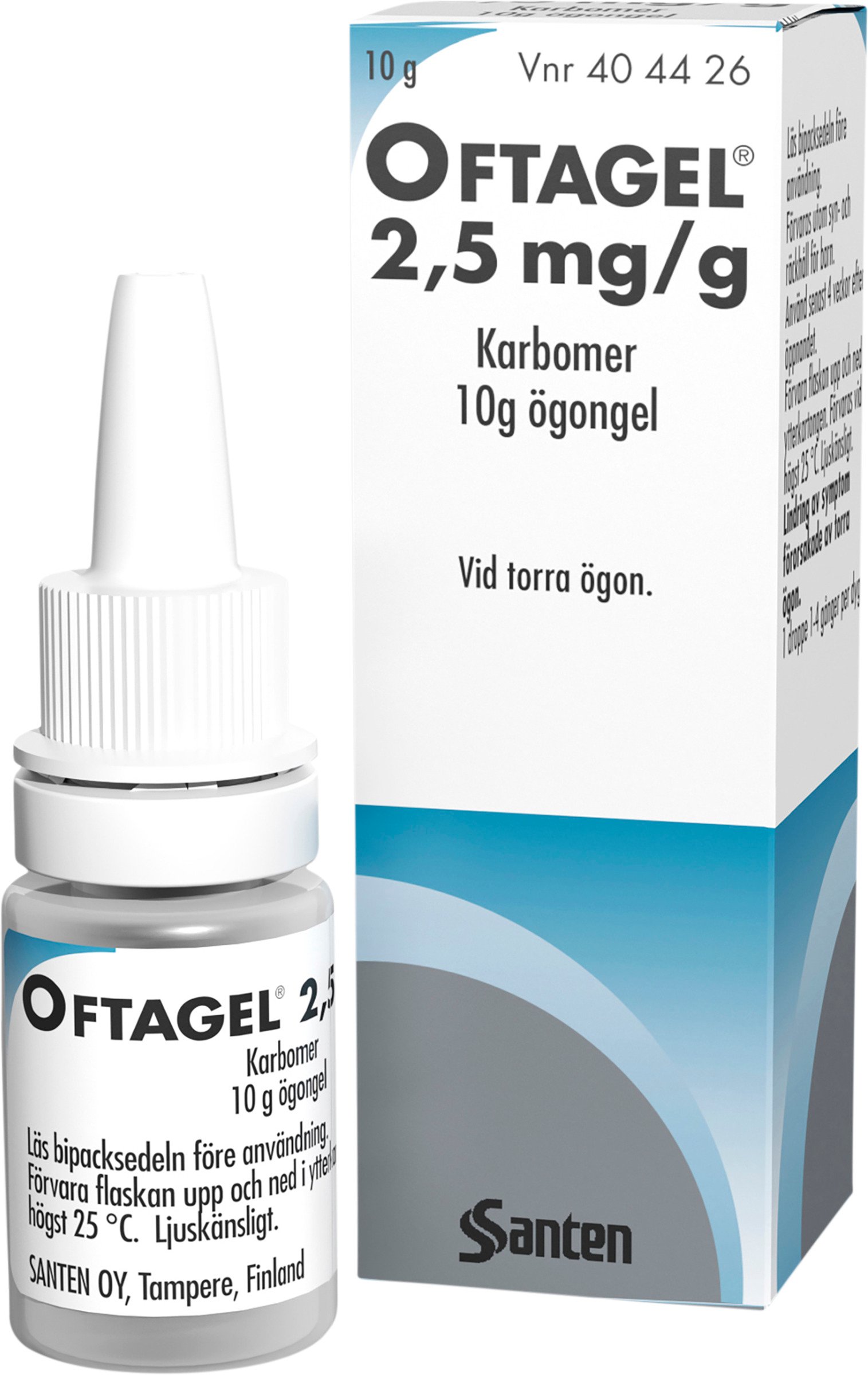 Oftagel Ögongel 2,5 mg/g flaska 10 g