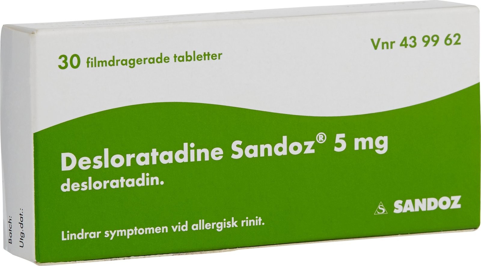 Sandoz Desloratadine Sandoz 5mg 30 tabletter