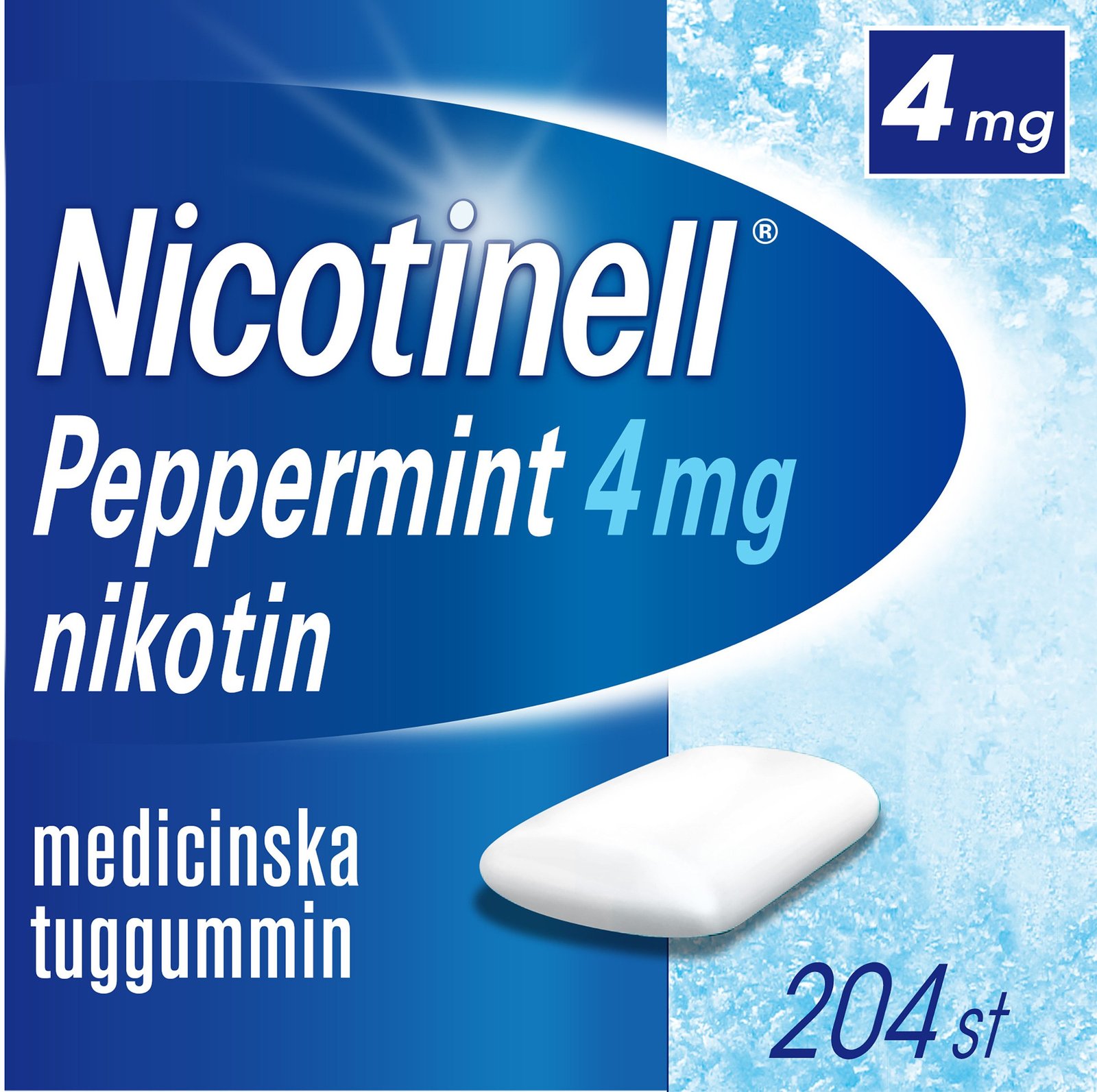 Nicotinell Peppermint 4mg Nikotin Medicinska tuggummin 204 st
