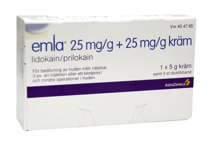 EMLA kräm 25 mg/g + 25 mg/g, 5 gr