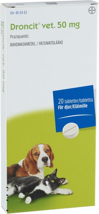 Droncit Vet tablett 50mg, 20 st