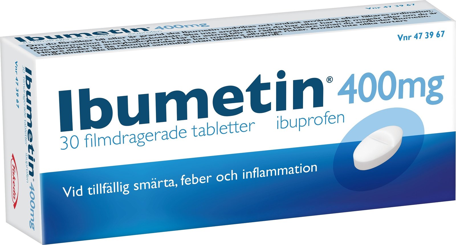 Ibumetin 400mg Ibuprofen 30 tabletter