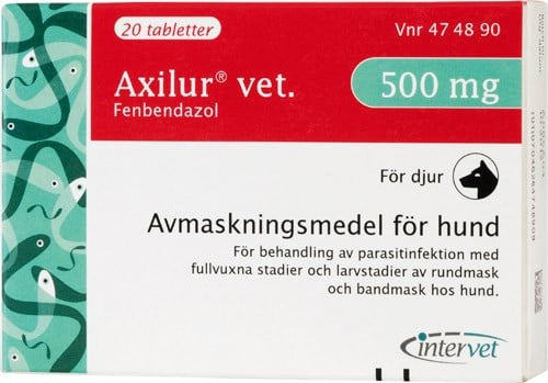 Axilur Vet. 500 mg tabletter, 2 x 10 st