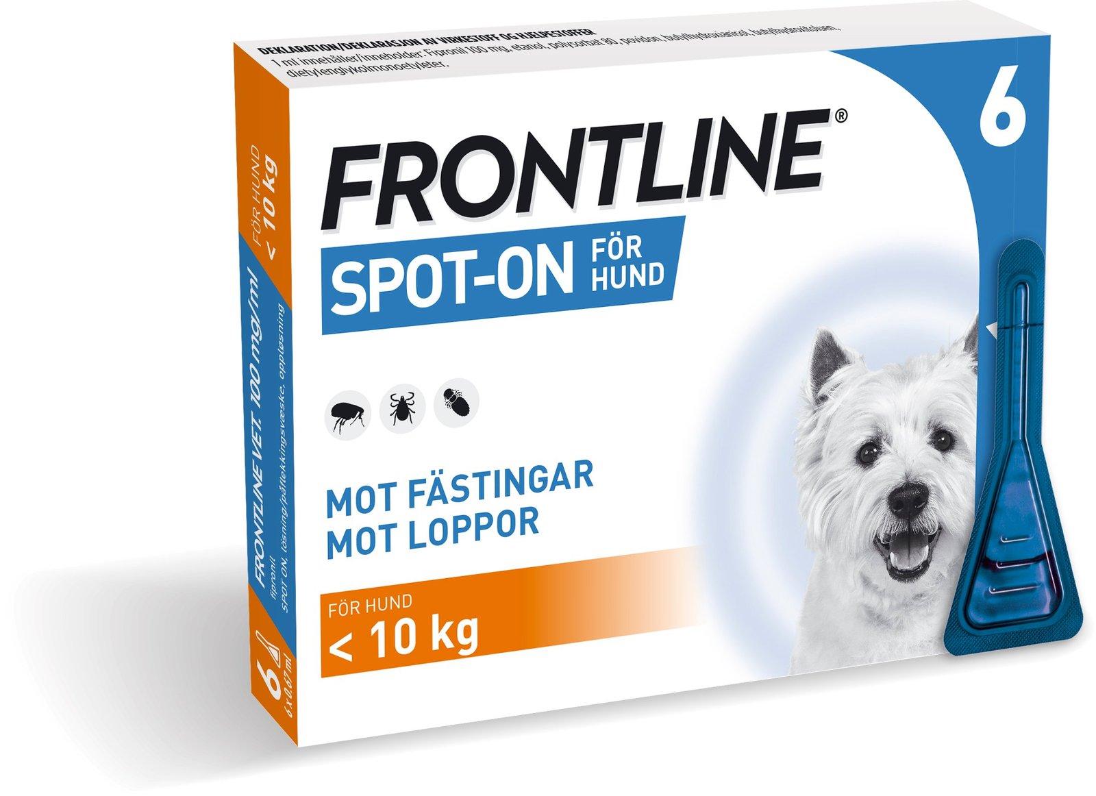 Frontline Vet 100 mg/ml Spot-on För Hund 6 x 0,67 ml